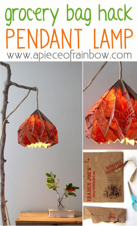 Make grocery bag Origami Lampshade | A Piece Of Rainbow Quick Art Projects For Adults, Crafts For January For Adults, Advanced Crafts Projects, Couple Diy Projects Craft Ideas Fun, Craft Workshop Ideas For Adults, Practical Crafts For Adults, Arts And Crafts For Adults Home Decor, Adult Crafts For The Home, Cheap Crafts For Adults