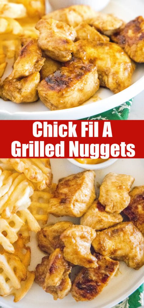 Grilled Nuggets, Best Chicken Recipes, Best Dinner Recipes, Easy Appetizer Recipes, Easy Delicious Recipes, Copycat Recipe, Chick Fil A, Easy Weeknight Meals, Chicken Nuggets