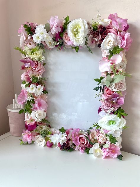 Shop now! Pink Flower Pictures, Floral Photo Frame, Nursery Picture Frames, 3d Picture Frame, Perfect Nursery, Baby Photo Frames, Flower Picture Frames, Frame Flower, Funeral Gifts