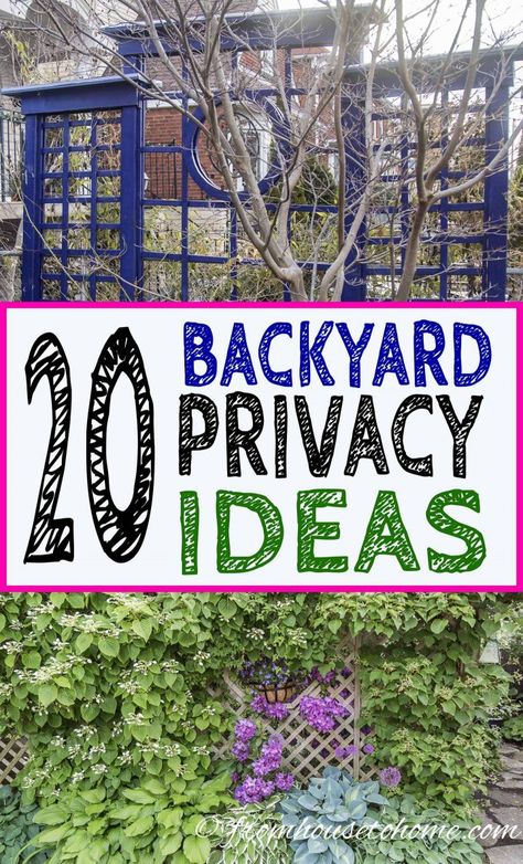 I love these backyard privacy ideas. Great ideas for pergolas, trellises, and privacy screens that will help to keep the neighbors from seeing into your yard. #fromhousetohome #gardenstructures #backyard #privacy Montana Backyard, Caravan Garden, Privacy Backyard, Landscape Privacy, Backyard Privacy Ideas, Lattice Privacy Screen, Arbors And Pergolas, Privacy Screen Ideas, Privacy Trellis