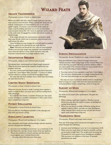 Wizard Subclass 5e Homebrew, Transmutation Wizard Dnd, Dnd Homebrew Gods, Dnd 5e Homebrew Feats, 5e Feats, Dnd Feats, Homebrew Classes, Dnd Wizard, Dungeons And Dragons Rules