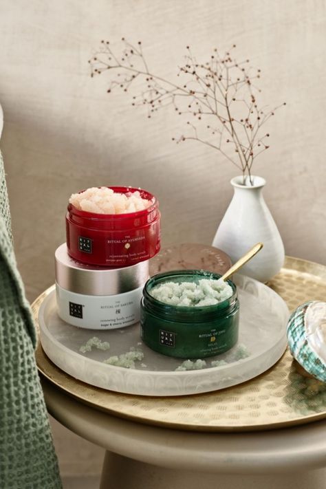 Ritual Of Sakura, Ayurvedic Oil, Salt Body Scrub, Rice Bran, Sugar Body Scrub, Sugar Body, Dry Oil, The Ritual, Salt Scrub