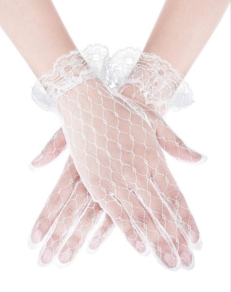 Gloves For Wedding, Gloves Elegant, Gloves Aesthetic, Fancy Gloves, Black Lace Gloves, Wedding Tea Party, Summer Gloves, Mesh Gloves, Gloves For Women