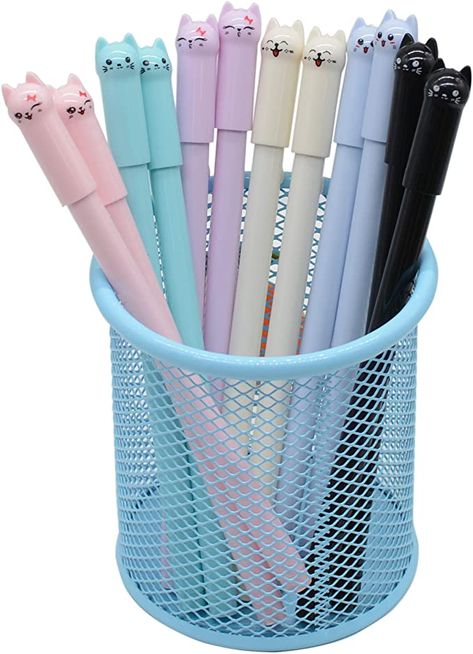 Cat Pen, Cute Stationary School Supplies, Cute School Stationary, Kawaii School Supplies, Kawaii Pens, Gel Set, Gel Ink Pens, Stationary School, Cute Pens