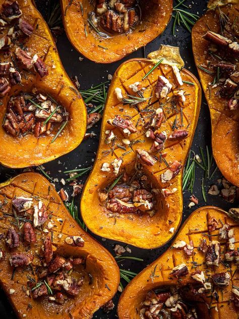 Maple Roasted Honeynut Squash Recipe Roasted Honeynut Squash Recipes, Roasted Honey Nut Squash, Roasted Honey Nut Squash Recipe, Maple Roasted Pumpkin, Roasted Butter Nut Squash, Roasted Honeynut Squash, Maple Pecan Rosemary Acorn Squash, Maple Pecan Butternut Squash, Better Nut Squash Recipes