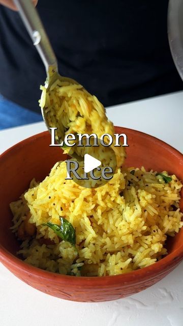 Karan Gokani on Instagram: "INDIAN 101: LEMON RICE 🍋🍚🇮🇳

This South Indian recipe is a great way to use up leftover rice. Make a big batch of the lemon mix and store it in the fridge for weeks. Then mix in with some cooked rice anytime and serve hot, warm or even cold. 

Check out my previous video on how to cook perfect basmati rice, if you're not comfortable cooking rice. 

2 cups cooked white rice (I use Basmati) 
Juice of 2 lemons 
1 tbsp oil
10-15 cashews 
1 tsp mustard seeds
1 tsp ginger 
1 tsp split white lentils (urid dal)
Pinch of hing (asafoetida), optional
8-10 curry leaves 
1 tsp turmeric
2 dried red chillies
Salt, to taste 

1. Fry the cashews until golden, strain and reserve. 

2. In the same oil, fry the mustard seeds. Once they crackle, add the remaining ingredients, ex How To Make Lemon Rice, Leftover Rice Recipe, Leftover Rice Recipes Indian, Lemon Rice Recipes, Rice Recipes Indian, Leftover Rice Recipes, Cooked White Rice, Basmati Rice Recipes, Indian Rice Recipes