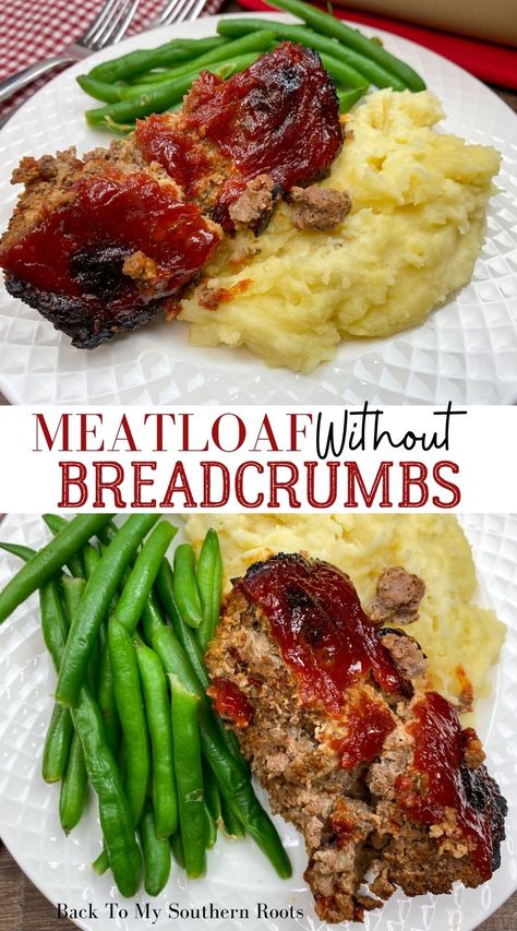 Meatloaf Without Breadcrumbs, Moist Meatloaf, Low Carb Meatloaf, Healthy Meatloaf, Low Sugar Diet Recipes, Low Carb Soup Recipes, Low Fat Low Carb, Good Meatloaf Recipe, Classic Meatloaf