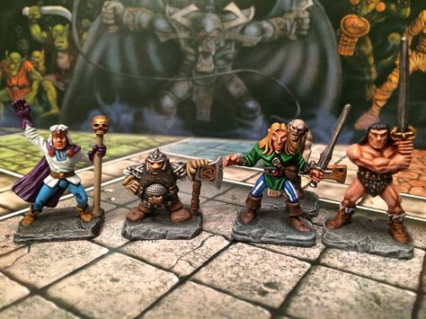 https://flic.kr/p/pbkgTn | HeroQuest Heroes | Hero figures from the 80s classic roleplaying board game HeroQuest Painted by BrushStroke Hero Quest, Warhammer Quest, D&d Minis, Dungeons And Dragons Miniatures, D&d Miniatures, Dnd Miniatures, Fantasy Battle, Fantasy Miniatures, Warhammer Fantasy