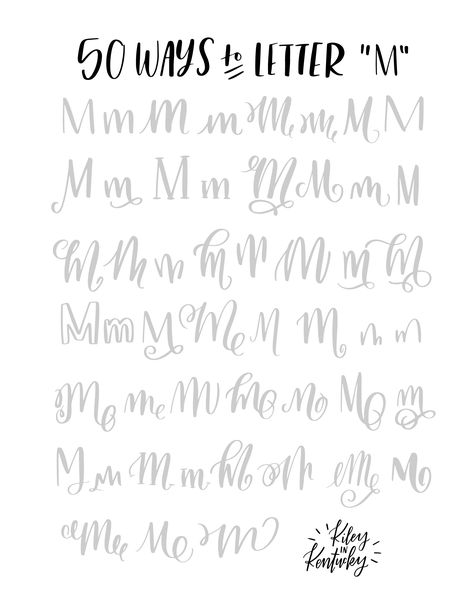 50 ways to letter - M 50 Ways To Letter N, Calligraphy Doodles, Handwriting Analysis, Alfabet Letters, 카페 인테리어 디자인, Hand Lettering Fonts, Hand Lettering Alphabet, In Cursive, Creative Lettering