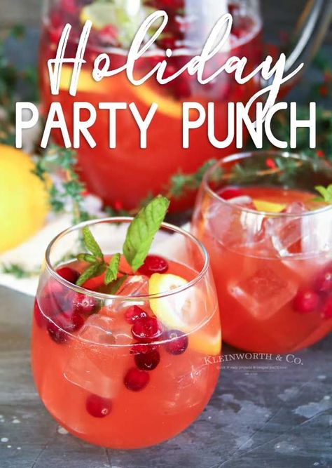 Punch With Frozen Lemonade, Thanksgiving Recipes Dessert Pies, Christmas Party Punch, Holiday Party Punch, Christmas Morning Punch, Holiday Party Drinks, Vodka Punch, Holiday Punch Recipe, Christmas Party Drinks