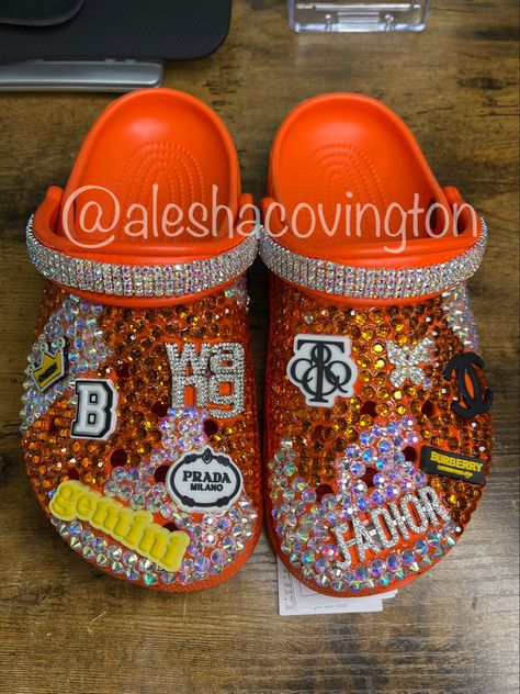 Crocs Fashion, Clogs And Mules, Custom Bling, Bling Shoes, Clogs Shoes, Mule Clogs, Custom Items, Clogs, Labour Day