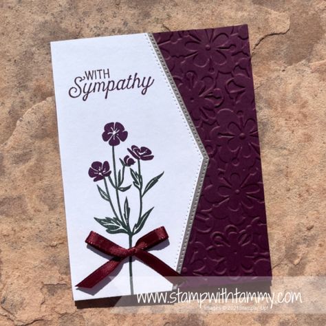 Stamping Up Sympathy Cards 2022, Easy Stampin Up Sympathy Cards, Stampin Up Cards Sympathy Project Ideas, Masculine Sympathy Cards Stampin Up Ideas, Sympathy Card Tutorials, Homemade Sympathy Cards Ideas, Stampin’up Sympathy Cards, Cards Handmade Sympathy, Sympathy Diy Cards