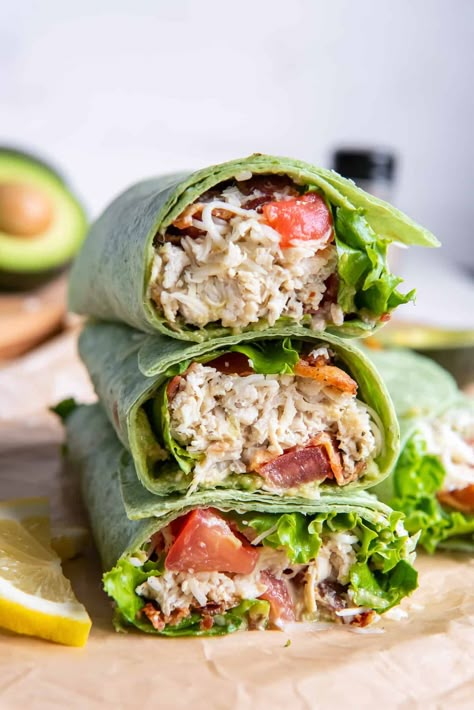 California Club Wrap, Chicken Club Wrap Recipes, California Wrap Chicken, Rotisserie Chicken Wrap Recipes, Chicken Wraps Meal Prep, Wrap Sandwich Ideas, Rotisserie Chicken Wraps, Rotisserie Chicken Wrap, Chicken Club Wrap