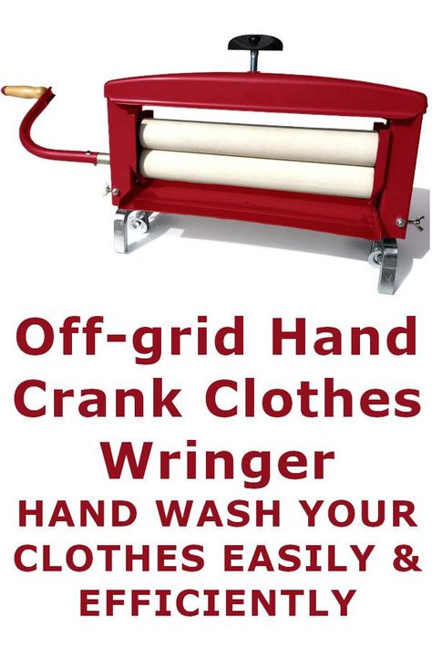 Off The Grid Washing Machine, Diy Clothes Wringer, Diy Clothes Dryer, Off Grid Laundry, Clothes Wringer, Washing Clothes By Hand, Off The Grid Living, Wringer Washer, Portable Dryer