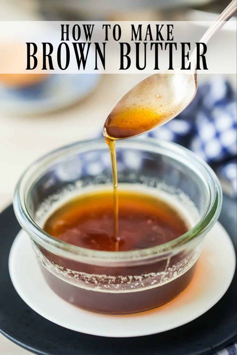 How to Brown Butter: easy & so flavorful! -Baking a Moment Sage Chicken, Cinnamon Crumb Cake, Sage Sauce, Homemade Baked Bread, Make Brown, Making Ghee, Lemon Shrimp, Apple Coffee Cakes, Shrimp Scallops