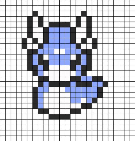 Dratini Perler Bead Pattern / Bead Sprite Perler Bead Pattern Pokemon, Pokemon Pixel Pattern, Haunter Perler Bead Patterns, Pokemon Pixel, Ditto Perler Bead Pattern, Ditto Perler Bead, Pokemon Pixel Art, Pokemom Bead Art, Pokemon Sprites Pixel Art