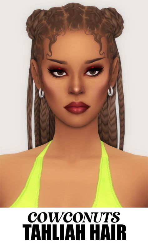 The Sims 4 Braids Cc, Hair Ts4, Black Sims, 4 Braids, Sims 4 Black Hair, Mod Hair, Cc Hair, Sims 4 Mm Cc, Sims 4 Body Mods