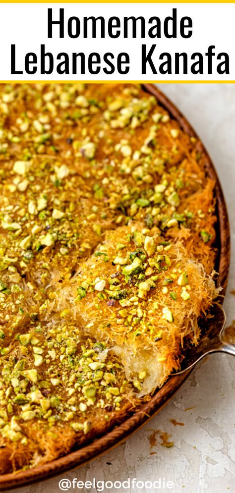 Lebanese Desserts Recipes, Kunafa Recipe, Middle Eastern Dessert, Arabisk Mad, Lebanese Desserts, Middle East Recipes, Middle Eastern Desserts, Lebanese Recipes, Ramadan Recipes