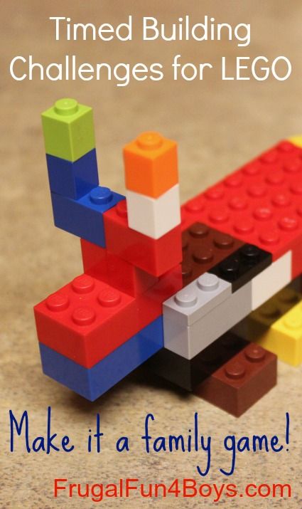 Make Legos into a family game with timed building challenges - like Pictionary! Games With Legos, Lego Ice Breaker Games, Lego Minute To Win It Games, Lego Team Building Activities For Adults, Lego Competition Ideas, Lego Pictionary, Lego Pics, Lego Learning, Lego Therapy