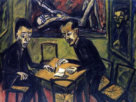 ERICH HECKEL (1883/1970), GERMAN PAINTER: Shades of expressionism, twenty variations on the theme - Meeting Benches German Expressionism Art, Erich Heckel, Ludwig Meidner, George Grosz, Emil Nolde, Degenerate Art, Figurative Kunst, Ernst Ludwig Kirchner, Franz Marc