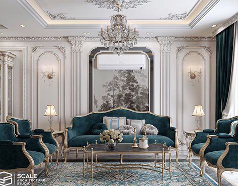 𝐂𝐥𝐚𝐬𝐬𝐢𝐜 𝐑𝐞𝐜𝐞𝐩𝐭𝐢𝐨𝐧 𝐃𝐞𝐬𝐢𝐠𝐧 :: Behance Classic Reception Interior, French Classic Interior Design, Classic Reception Design, Decorating Small Kitchen, Classic Design Living Room, Classicism Interior, Best Sofa Designs, Classic Interior Design Living Room, Cute Rooms