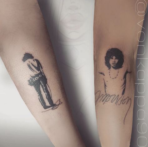 The Doors Inspired Tattoos, The Doors Tattoo Band, Jim Morrison Tattoo Ideas, The Doors Tattoo Ideas, Almost Famous Tattoo, The Doors Tattoo, Jim Morrison Tattoo, Doors Tattoo, Abba Tattoo