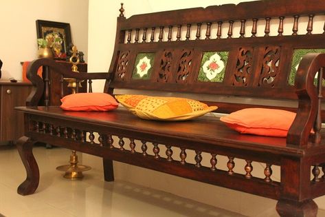 A mini tour of the Woodooz Home | Woodooz Home Decor® Indian Furniture Living Rooms, Carved Sofa, Indian Living Room, Wooden Sofa Set Designs, Indian Living Rooms, Wooden Sofa Designs, Wooden Sofa Set, Indian Furniture, Antique Sofa