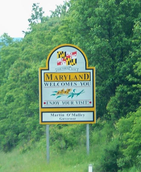 Maryland Welcome To Maryland Sign, Westminster Maryland, Columbia Maryland, State Signs, Summer 24, Look Cool, Highway Signs, Maryland, Mood Board