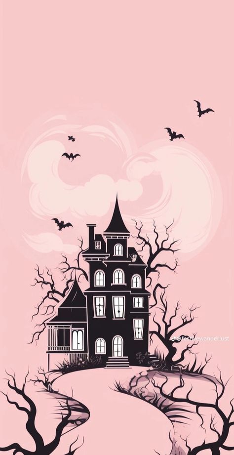 Goth Birthday Wallpaper, Pink Spooky Widgets, Halloween Phone Home Screen, Pink Halloween Iphone Wallpaper, Cari Core, Pink Halloween Wallpaper Iphone, Pink Spooky Wallpaper, Pink Haunted House, Shannon Core