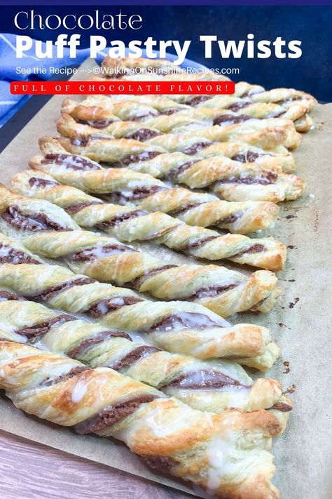 Thermomix, Puff Pastry Breakfast, Chocolate Puff Pastry, Pastry Twists, Pastry Breakfast, Puff Pastry Recipes Dessert, Puff Pastry Twists, Chocolate Puff, Breakfast Chocolate