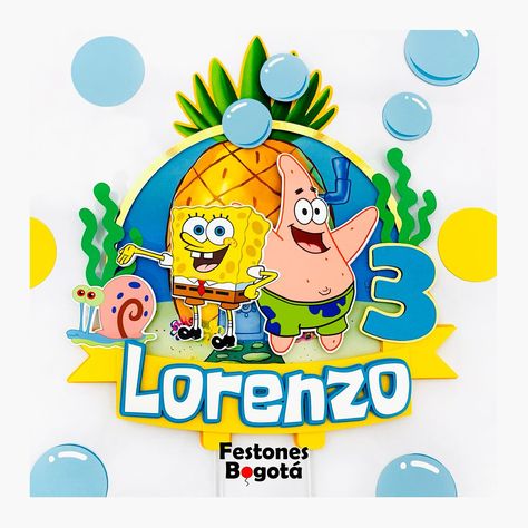 💛🩵🫧🪼 Hermoso cake Topper personalizado con temática de Bob esponja perfecto para celebrar los tres años de Lorenzo. . . . 💛🫧Celebra tus fechas especiales con mucho amor y sin preocupaciones! En Festones Bogotá lo encuentras todo! 🎈 . . . Recuerda agendar tu pedido con anticipación, vía WhatsApp (link en la biografía)📲🗓 . . . #festonesbogota #decoracionespersonalizadas #fiestaspersonalizadas #colombia #bogota #bobesponja #bobsponja #bobsponge #patricio #toppercake Bob Sponge, July 28, Cake Topper, Cake Toppers, Editorial, Cake, On Instagram, Instagram