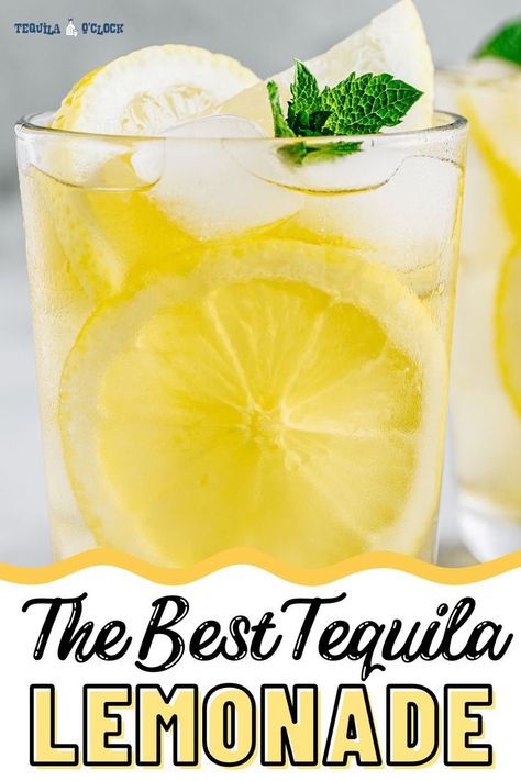 the best tequila lemonade Tequila Lemonade, Summer Happy Hour, Tequila And Lemonade, Lemonade Cocktail, Best Tequila, Unique Drink, Happy Hour Drinks, Refreshing Cocktail, Lemonade Drinks