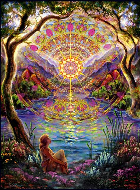 Rainbow Gathering, Psychadelic Art, Psy Art, Fear Of The Unknown, Arte Inspo, Wow Art, Visionary Art, Trippy Art, Hippie Art