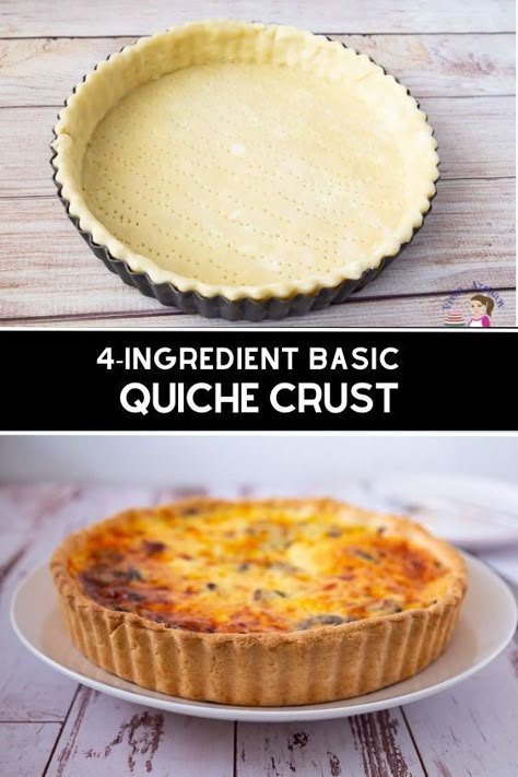 Easy Quiche Crust Recipe Mini Crust Less Quiche, Easy Crust For Quiche, Quiche Crust Recipes, Homemade Quiche Crust, Quiche Crust, Easy Quiche Crust, Quiche Crust Recipe, No Crust Quiche, How To Make Quiche