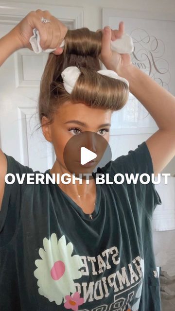 How To Fake Blowout Hair, Easy Updo For Long Thick Hair Diy, Lexie Marie Hair, Easy To Style Haircut For Women Long, Sock Hair Blowout, Blowout Hairstyles With Bangs, Yeshipolito Hair, How To Get Blowout Hair, Overnight Heatless Blowout