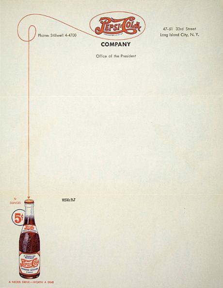 Vintage Pepsi letterhead (along with others), via Louella Court Pepsi Vintage, Vogue Vintage, Letterhead Design, Portfolio Inspiration, Pepsi Cola, Letterhead, Graphic Design Typography, Luhan, Branding Inspiration