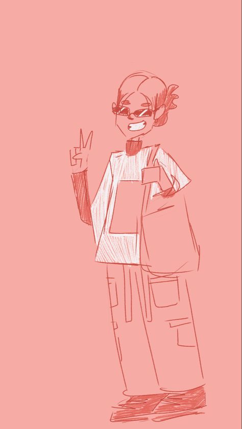 Illustration doodle or sketch of a girl woman wearing baggy clothes with a tote bag urban style ans peace sign People Wearing Baggy Clothes, Sketch Of A Girl, Character Moodboard, Outfit Street Style, Bag Illustration, Illustration Doodle, Cool Outfit, Baggy Clothes, Illustration Girl