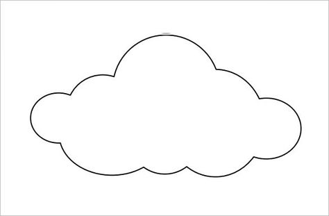 Cloud Printable, Printable Clouds Free, Free Printable Cloud Template, Cloud Template Free Printable, Cloud Cutout Template, Flamingo Printables, Cloud Sticker Printable, Cloud Outline, Cloud Template