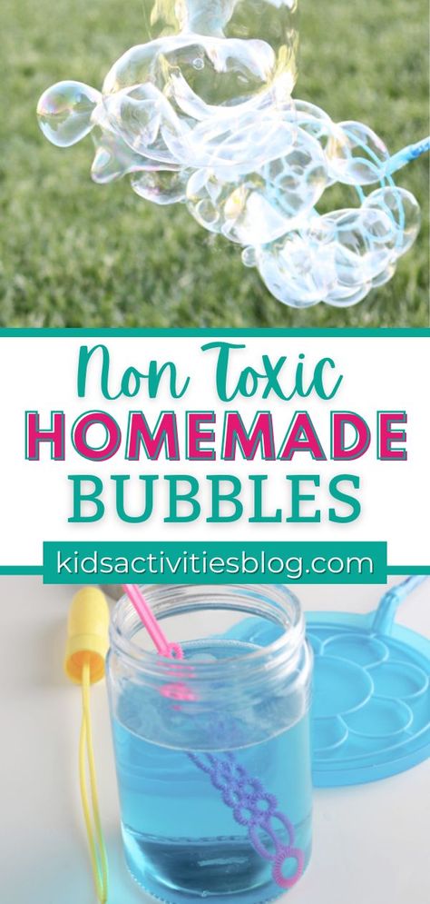 Best Bubble Solution, Bubble Solution Recipe, Bubble Blowing Solution, Homemade Bubble Solution, Bubble Juice, Bubble Recipe, Bubble Mix, Bubble Activities, How To Make Bubbles