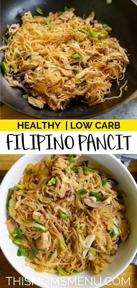 Filipino Pancit, Pancit Recipe, Asian Vegetables, Keto Vegan, Filipino Dishes, Diet Keto, Filipino Recipes, Diet Meal Plans, Keto Dinner