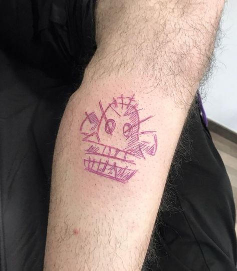 Arcane Jinx Cloud Tattoo, Jinx Arm Tattoo, Arcane Jinx Tattoo Ideas, Wilbur Tattoo, Jinx Arcane Tattoo Ideas, Arcane Inspired Tattoo, Rubix Cube Tattoo, Arcane Jinx Tattoo, Jinx Cloud Tattoo