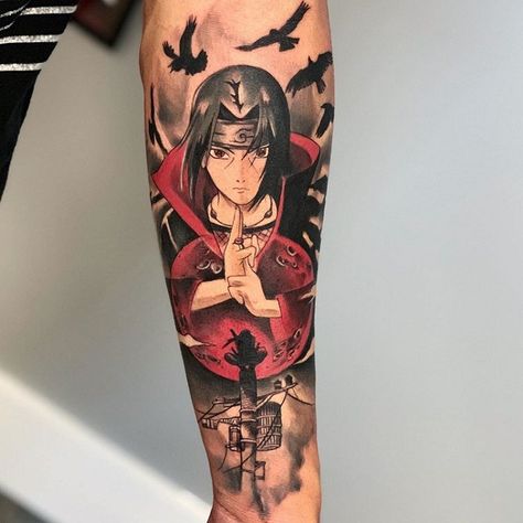 Uchiha Tattoo Ideas, Itachi Uchiha Tattoo Ideas, Itachi Tattoo Ideas, Uchiha Tattoo, Itachi Tattoo, Kakashi Tattoo, Tato Naruto, Manga Tattoo, Omerta Tattoo