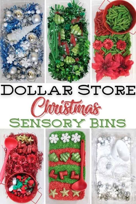 Flisat Table Activities Christmas, Sensory Table Christmas, Holiday Sensory Table, December Sensory Table, Christmas Sensory Bin Kindergarten, Dollar Store Sensory Bins Toddlers, Xmas Sensory Bin, Winter Sensory Bins For Toddlers, Christmas Sensory Activities For Babies