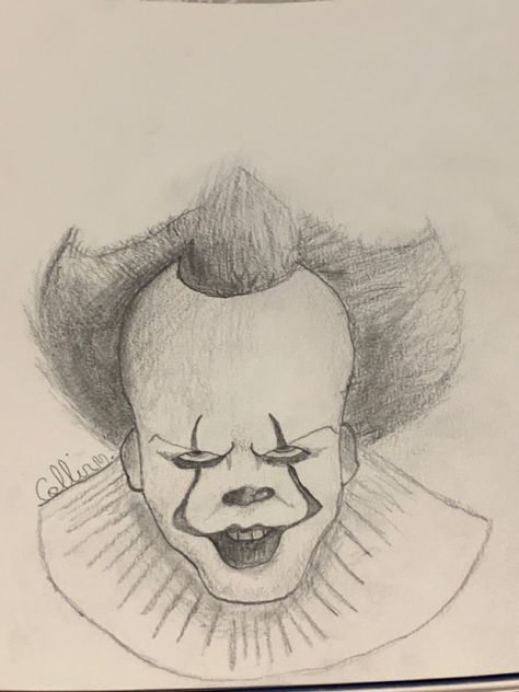 Pennywise Drawing Easy, Penny Wise Drawing, Sketches Simple, Sketches Easy, Art Drawings Sketches Simple, Art Drawings Sketches, Face Drawing, Drawing Sketches, Easy Drawings