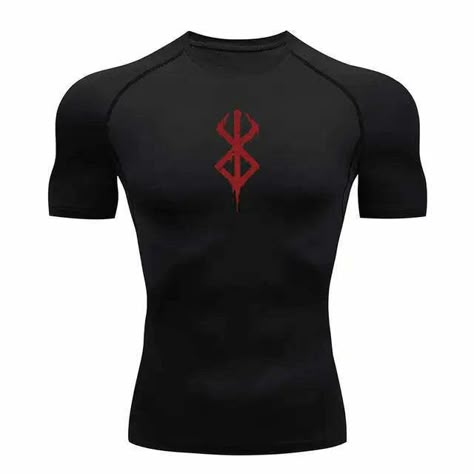 Compress Tee Berserk Workout Quick, Estilo Hipster, Compression T Shirt, Mens Workout, Gym Tees, Mens Compression, Anime Clothing, Clothes Men, Athletic Workout