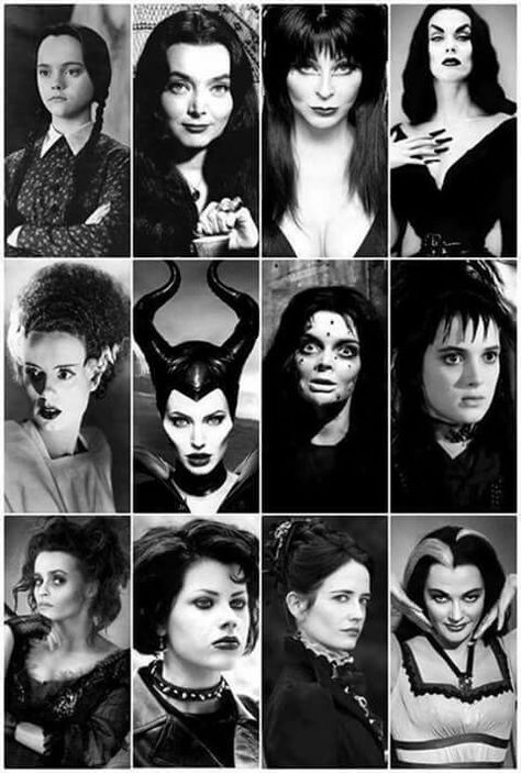 Women of Horror Addams Familie, Arte Occulta, Pictures Of Women, Elvira Mistress Of The Dark, Black And White Photos, Horror Icons, Classic Horror Movies, Classic Monsters, Art Disney