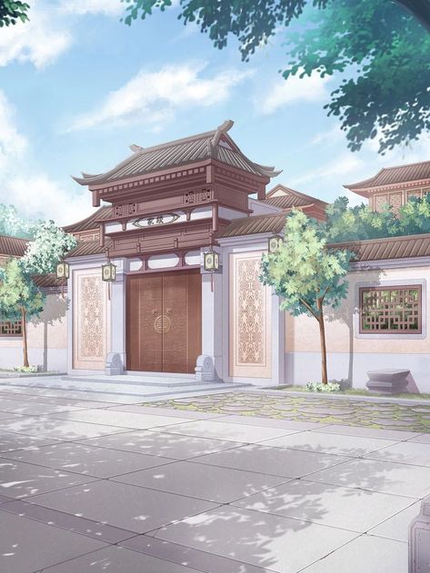 Jjk Cursed, Chinese Background, Chinese House, Ancient Chinese Architecture, Asian Landscape, Anime Places, Dressing Area, Fantasy Places, Chinese Architecture