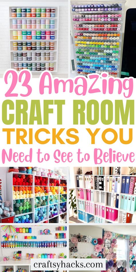 Discover craft room organization at its finest with these genius storage hacks tailored for craft enthusiasts. Transform your crafting room into a clutter-free haven effortlessly with these ingenious ideas. Ikea Craft Room, Art Rooms, Ikea Crafts, Small Craft Rooms, Craft Storage Furniture, Room Hacks, Dream Craft Room, Craft Room Design, Sewing Room Organization