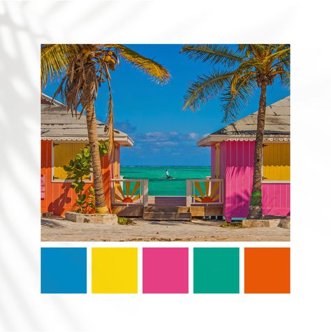 Caribbean colour palette, bright colour palette, bright colours, caribbean colours, colour palette, design inspiration, caribbean design inspiration Margaritaville Color Palette, Aruba Color Palette, Bright Palette Colour Schemes, Latina Color Palette, Bright Summer Colour Palette, Caribbean Room Ideas, Caribbean Color Scheme, Bright Beach Color Palette, Caribbean Mood Board