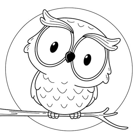 Free vector hand drawn owl outline illus... | Free Vector #Freepik #freevector Owl Outline, Owl Designs, Owl Vector, Pencil Drawings Of Animals, Owl Images, Affordable Artwork, Outline Illustration, Owl Theme, Owl Design